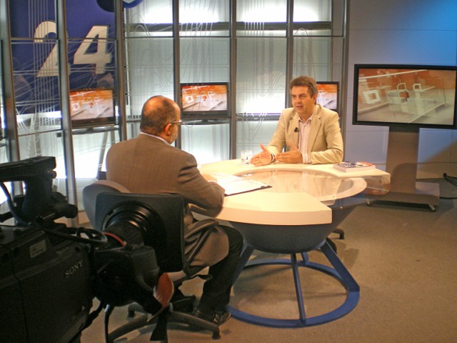 Fernando Maciá durante su entrevista en Canal 9 24h.