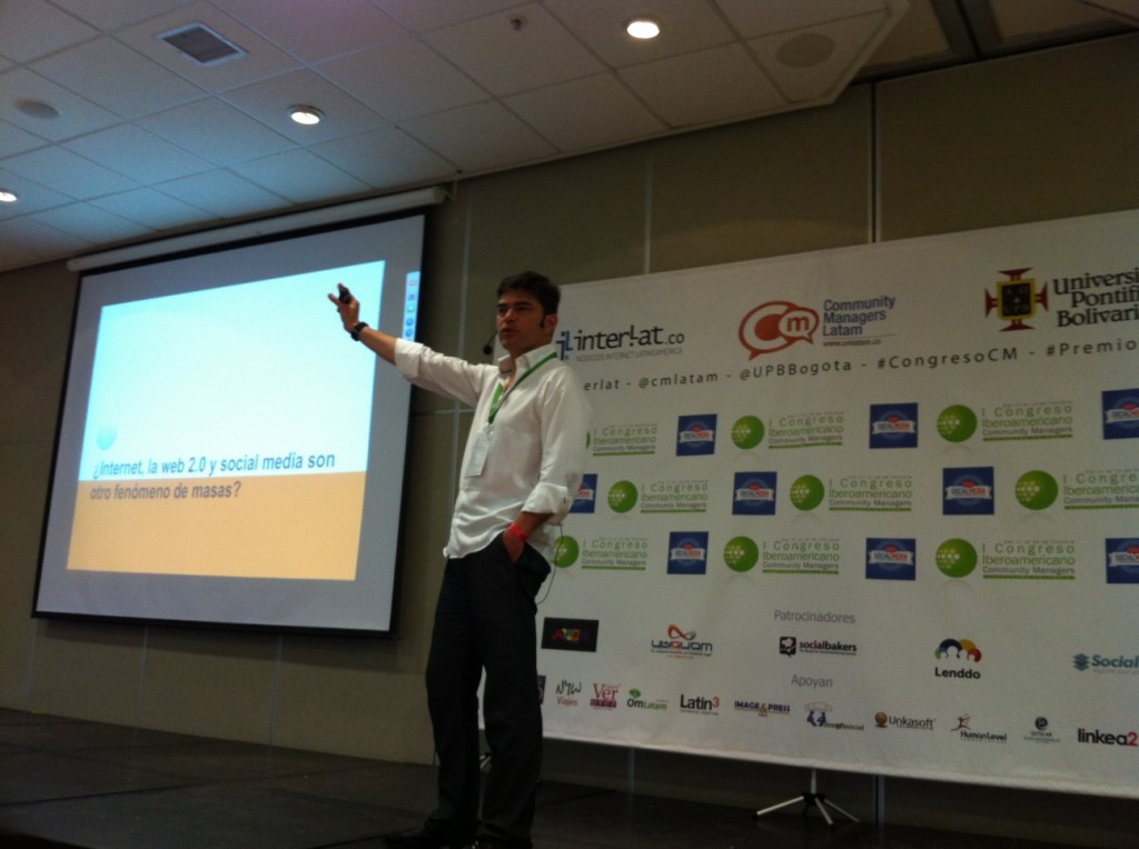 Sergio Llano at the Iberoamerican Congress of Community Managers