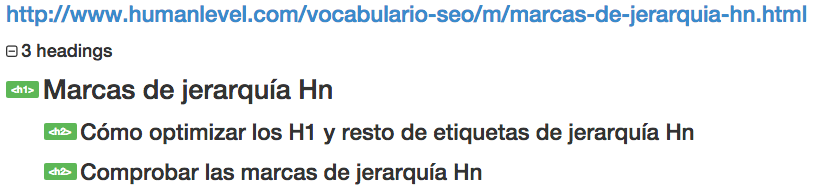 Marcas de Jerarquía con el plugin Web Developer
