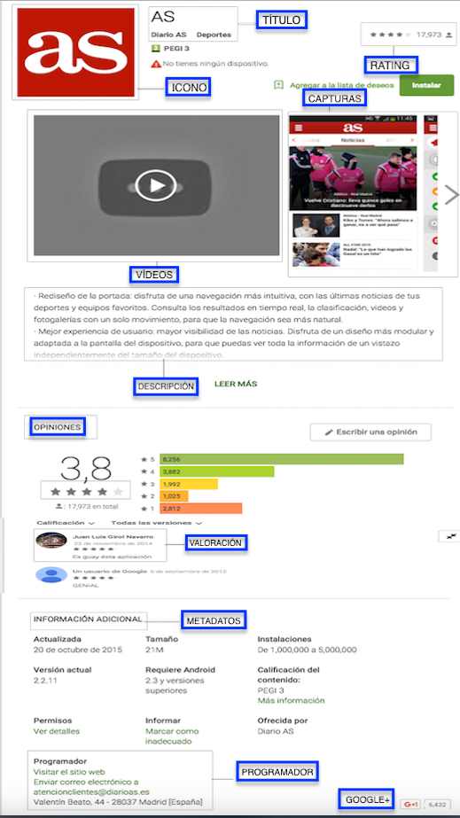 App en Google Play de Google