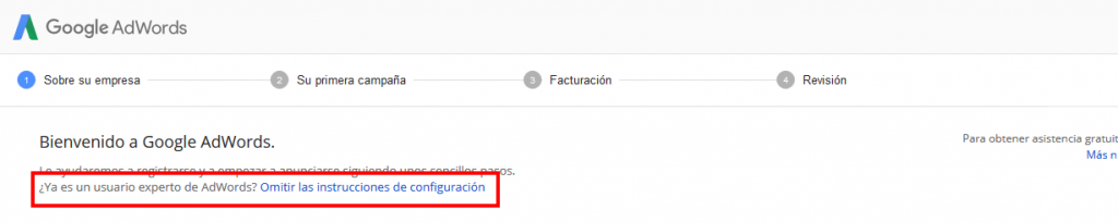 Alternativa más rápida para crear una cuenta de Google AdWords