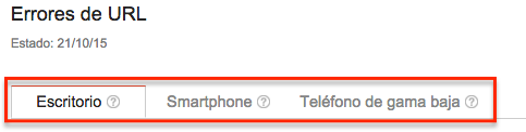 Errores de URL en Google Search Consle