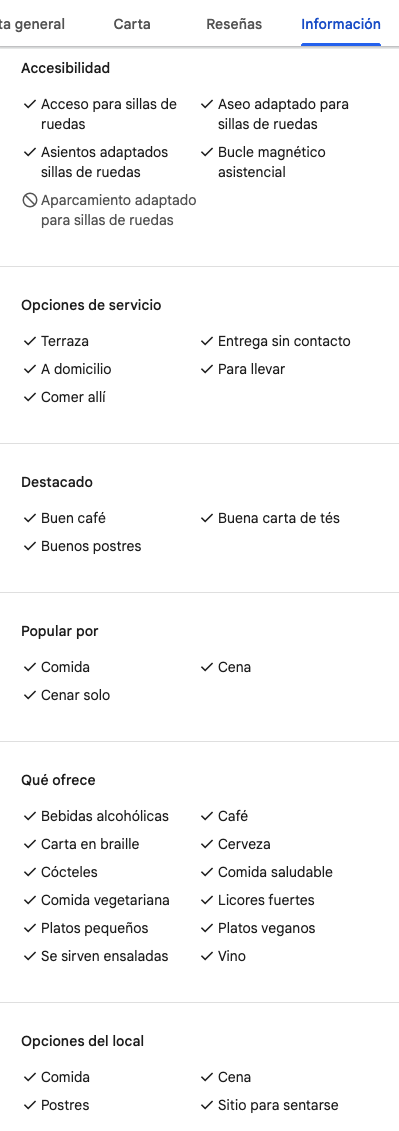 Business listing