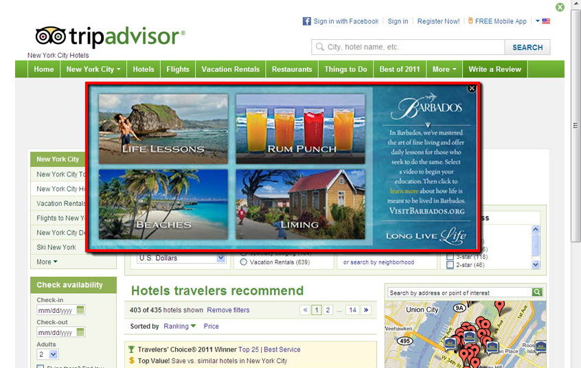 TripAdvisor Banner