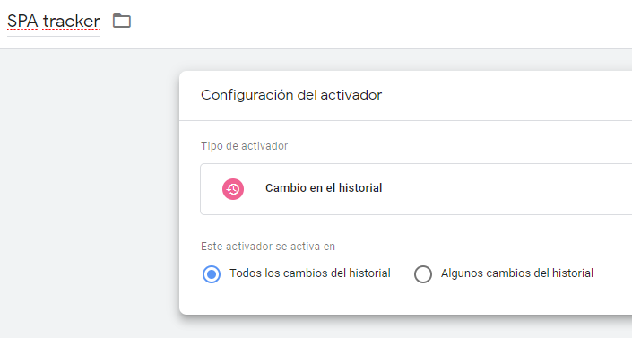 Activador para SPA de Google Tag Manager