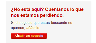 Añadir negocio en Yelp