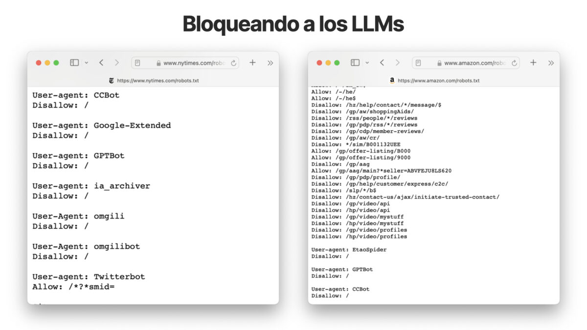 Bloqueando los LLMs