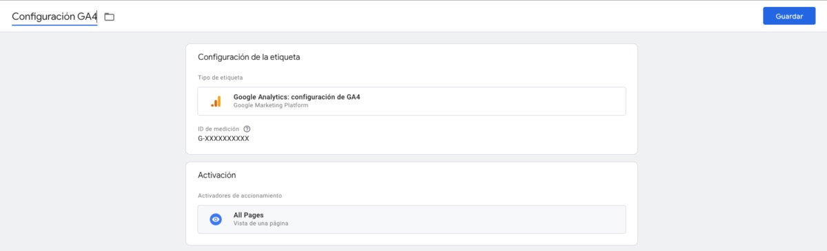 Configuración GA4