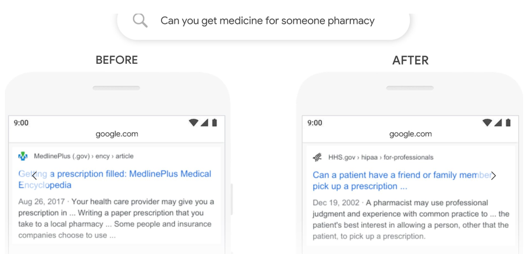 consulta pharmacy para Google BERT