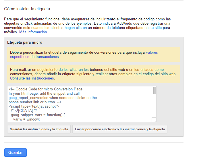 conversiones por clic Google AdWords