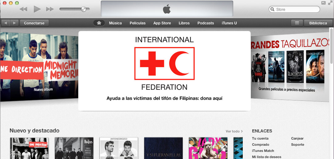 Donaciones a través de iTunes