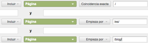 Ejemplo de filtro en Google Analytics