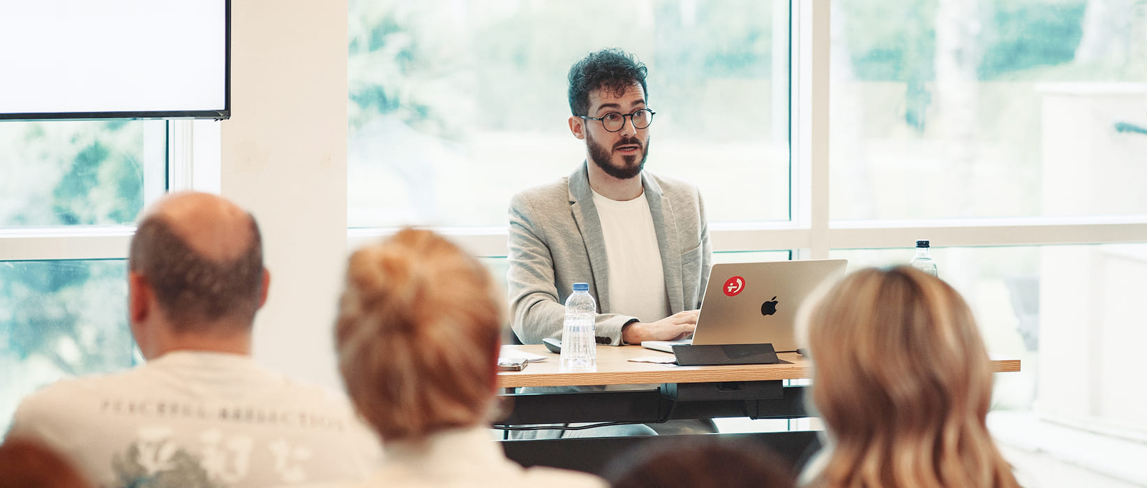 Human Level team member giving a training session