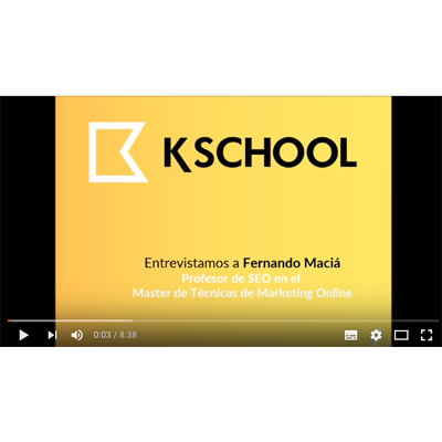 Entrevista a Fernando Maciá por KSchool