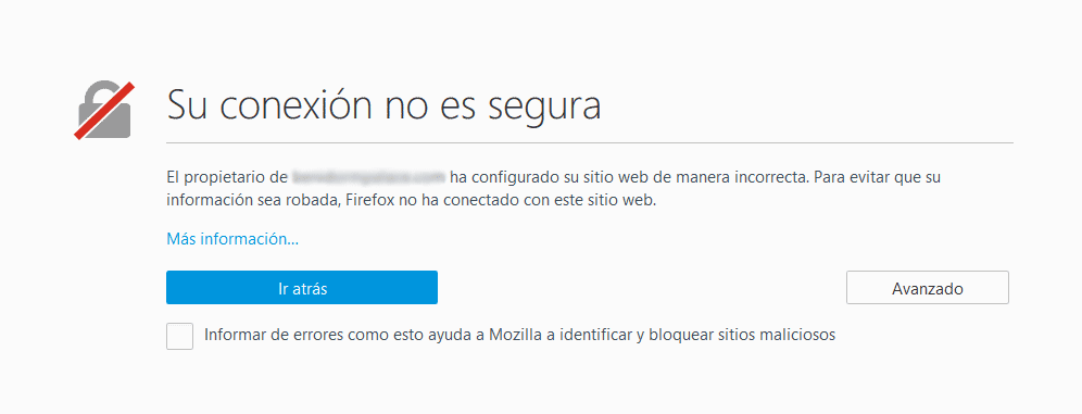 error certificado