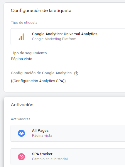 Google Analytics SPA tracking tag in GTM