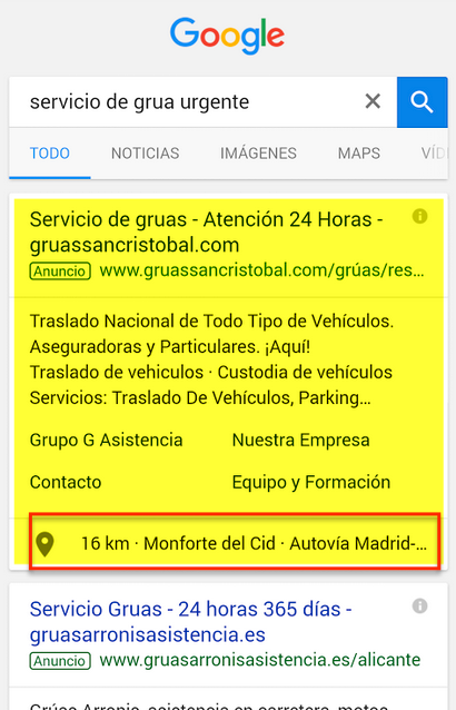 Google AdWords Location Extensions