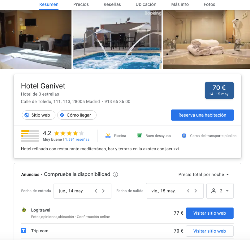 Google Hoteles