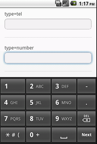 numeric keypad