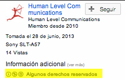 Información al pie sobre la licencia individual sobre las licencias CC