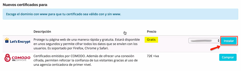 Instalación certificado SSL en Webempresa parte 3