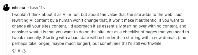 Comentario de John Mueller