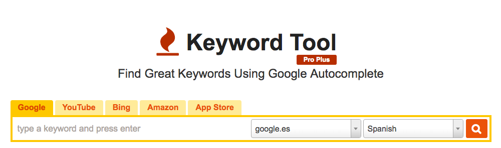 SEO keyword suggestion tool: Keywordtool.io