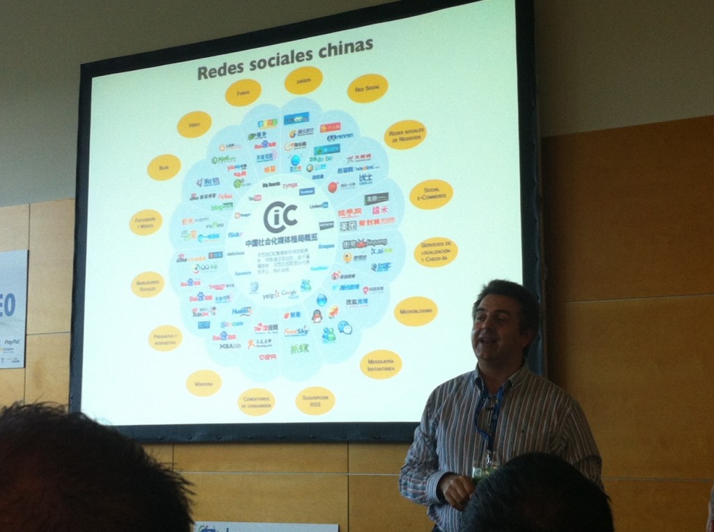 Redes sociales en China - Fernando Maciá presentando en el eShow sobre SEO Internacional