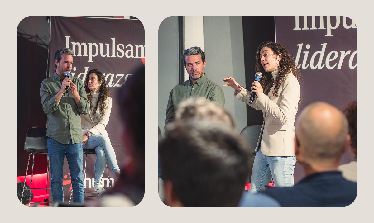 Laura y Paolo presentando