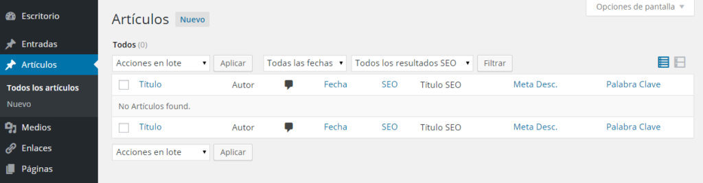 Creación de un nuevo post personalizado en WordPress