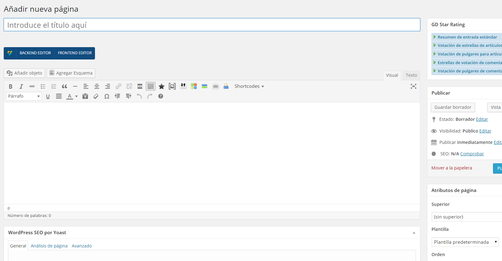 Add page in WordPress