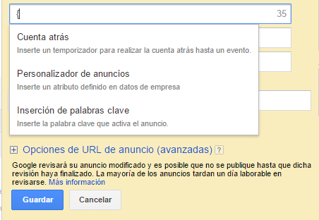 personaliza Administración de campañas Google AdWords