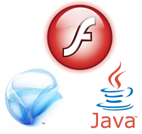 plugins (Flash, Java, Silverlight)
