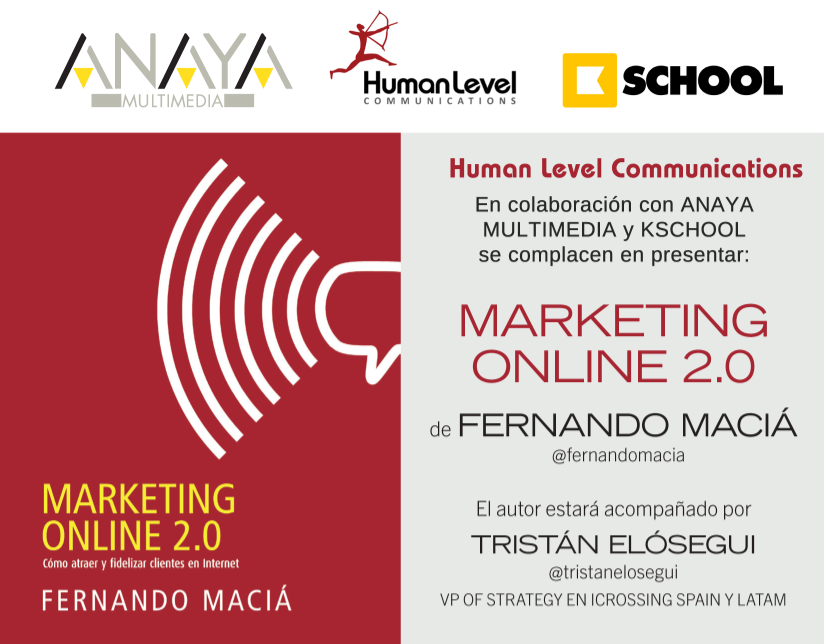 Te invitamos a la presentación de Marketing Online 2.0 de Fernando Maciá