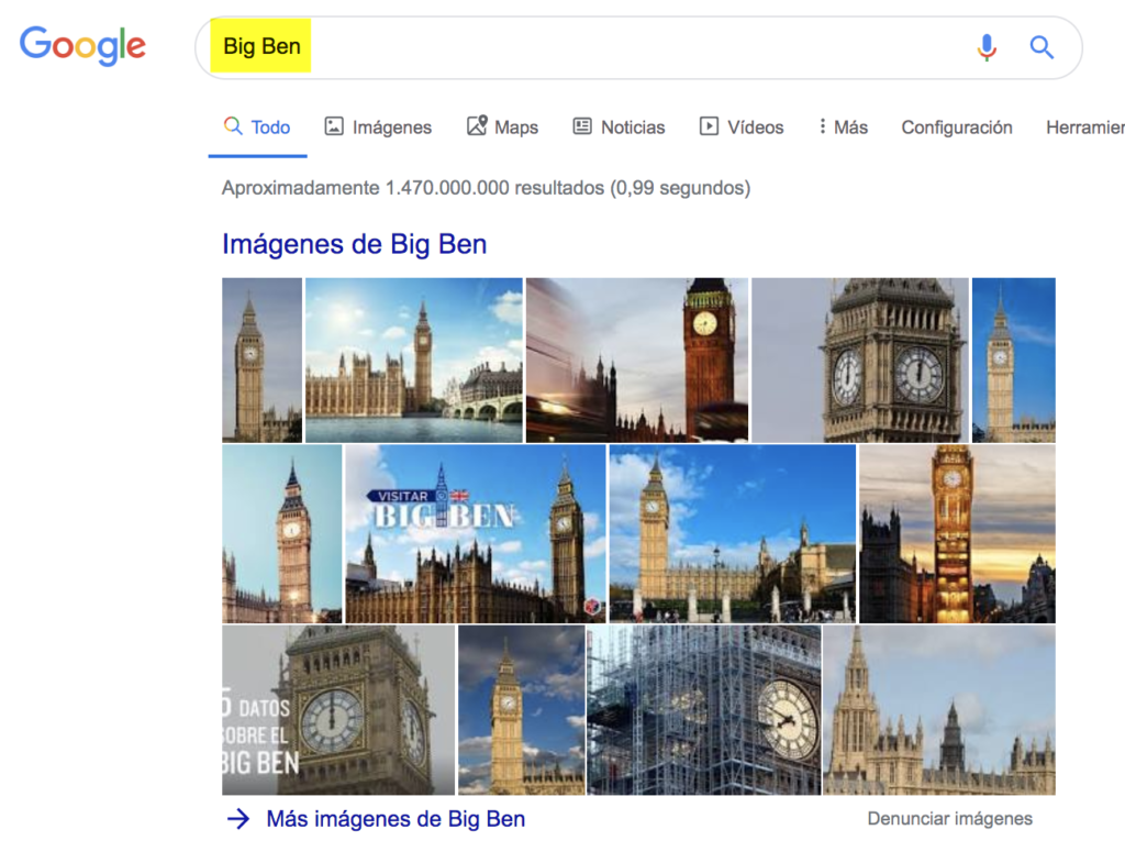 paquete de imágenes de Google