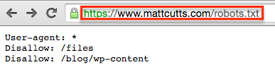 example robots.txt