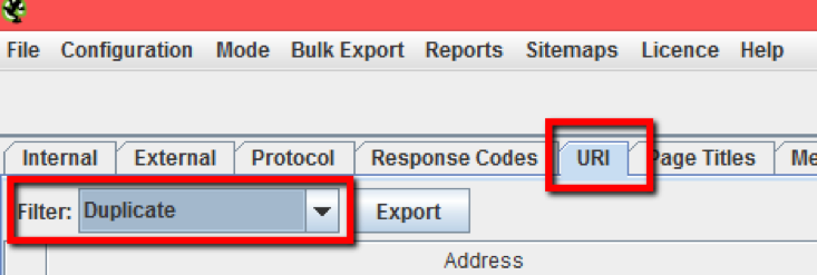 Duplicate content in Screaming Frog