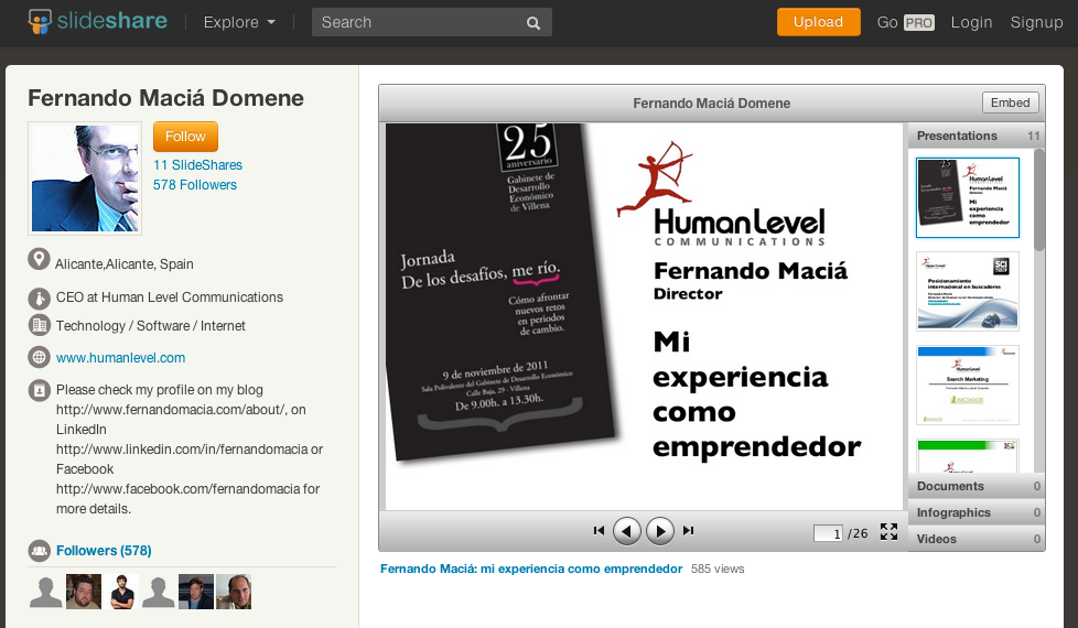 Slideshare para marca personal