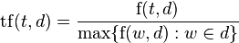 frecuencia dle termino