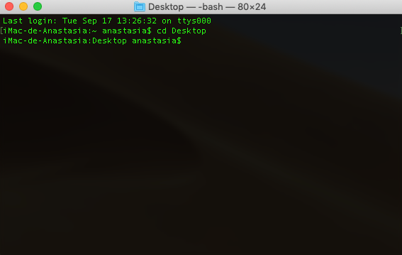 Interfaz de línea de comando en MacOS