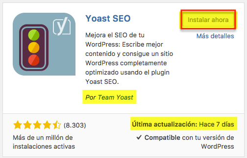 Cómo instalar Yoast SEO: tercera parte